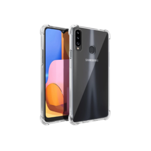 Capa em Silicone Transparente Com Proteção de Câmera Para Samsung Galaxy A20S