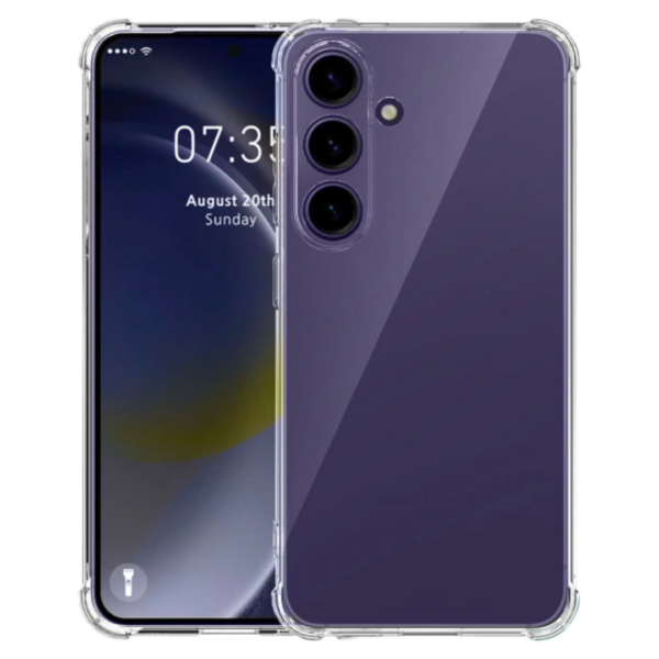 Capa Compatível com Galaxy S24 Plus Transparente com Proteção de Câmera